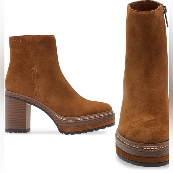 STEVE MADDEN Sloanne Suede Platform Booties NEW - Picture 3 of 5